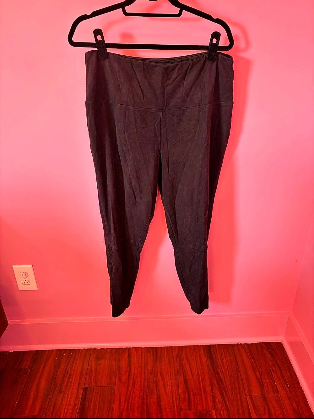 Lysse Lace-Up Black Leggings Size XL Like New